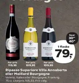 SuperBrugsen Ripasso Superiore Villa Annaberta eller Moillard Bourgogne tilbud