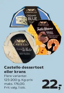 SuperBrugsen Castello dessertost eller krans tilbud