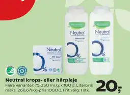 SuperBrugsen Neutral krops- eller hårpleje tilbud