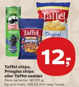 SuperBrugsen Taffel chips eller Pringles chips tilbud