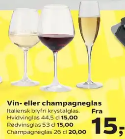 SuperBrugsen Vin- eller champagnesglas tilbud