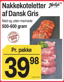 ABC Lavpris Nakkekoteletter af Dansk Gris tilbud
