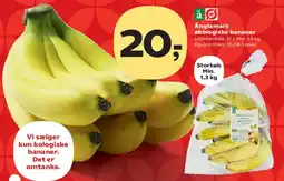 Kvickly Økologiske bananer tilbud