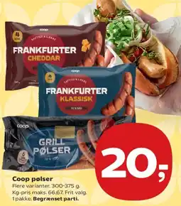 Kvickly Coop pølser tilbud