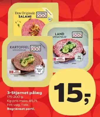 Kvickly 3-Stjernet pålæg tilbud