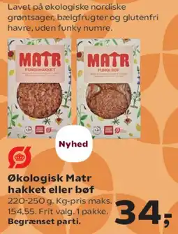 Kvickly Økologisk Matr - hakket eller bøf tilbud