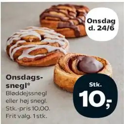 Kvickly Onsdagssnegl tilbud