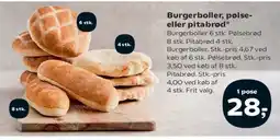 Kvickly Burgerboller, pølse- eller pitabrød tilbud