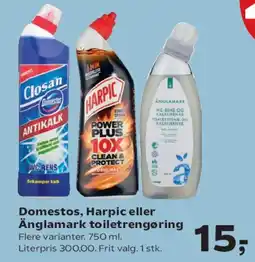 Kvickly Domestos, Harpic eller Änglamark toiletrengøring tilbud