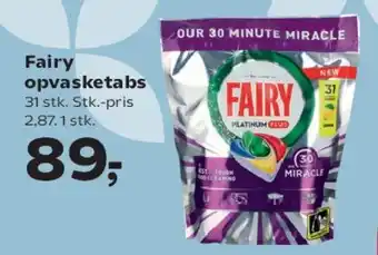 Kvickly Fairy opvasketabs tilbud