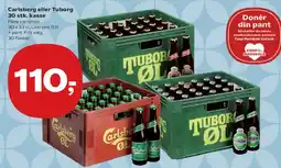 Kvickly Carlsberg eller Tuborg 30 stk. kasse tilbud