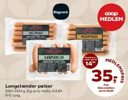 Kvickly Langelænder pølser tilbud