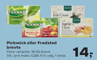 Kvickly Pickwick eller Fredsted breve tilbud