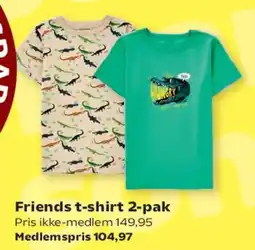 Kvickly Friends t-shirt 2-pak tilbud