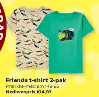 Kvickly Friends t-shirt 2-pak tilbud