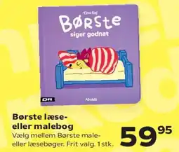 Kvickly Børste læse- eller malebog tilbud