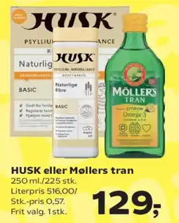 Kvickly HUSK eller Möllers tran tilbud