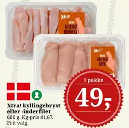 Dagli'Brugsen Xtra! kyllingebryst eller inderfilet tilbud
