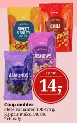 Dagli'Brugsen Coop nødder tilbud