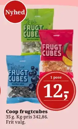 Dagli'Brugsen Coop frugtcubes tilbud