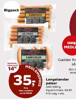 Dagli'Brugsen Langelænder pølser tilbud