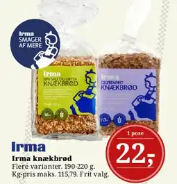 Dagli'Brugsen Irma knækbrød tilbud