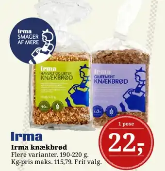Dagli'Brugsen Irma knækbrød tilbud