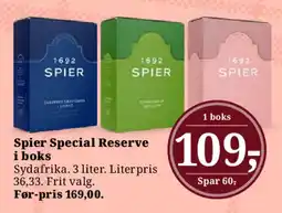 Dagli'Brugsen Spier Special Reserve i boks tilbud
