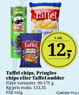 Dagli'Brugsen Taffel chips, Pringles chips eller Taffel nødder tilbud