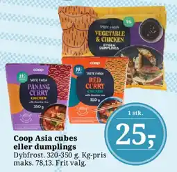 Dagli'Brugsen Coop Asia cubes eller dumplings tilbud