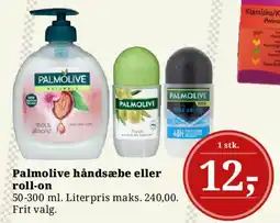 Dagli'Brugsen Palmolive håndsæbe eller roll-on tilbud