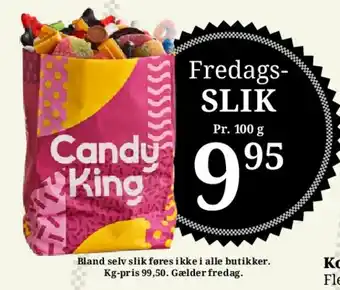 Dagli'Brugsen Fredags-SLIK / Candy King tilbud