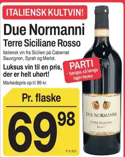 ABC Lavpris Due Normanni Terre Siciliane Rosso tilbud