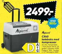 Bilka Apicool CX40 køleboks med kompressor tilbud