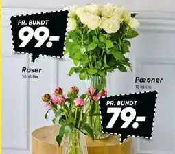 Bilka Buketter - Roser og Pæoner tilbud