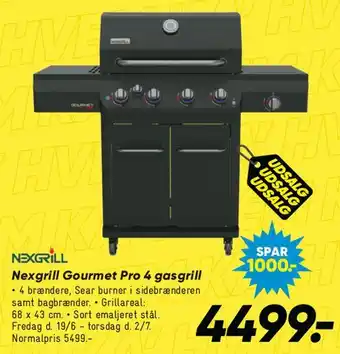 Bilka Nexgrill Gourmet Pro 4 gasgrill tilbud