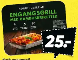 Bilka Nordic engangsgrill med bambusbriketter tilbud