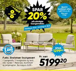 Bilka Svalekær loungesæt tilbud