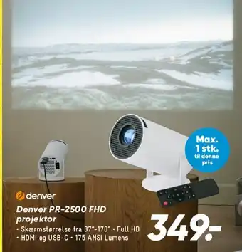 Bilka Denver PR-2500 FHD projektor tilbud