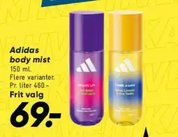 Bilka Adidas body mist tilbud