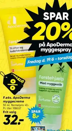 Bilka ApoDerma myggecreme tilbud
