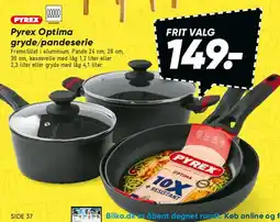 Bilka Pyrex Optima gryde- og pandeserie tilbud