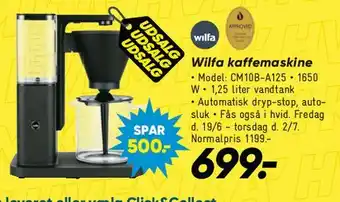 Bilka Wilfa kaffemaskine tilbud