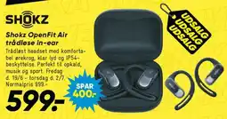 Bilka Shokz OpenFit Air trådløse in-ear tilbud