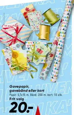 Bilka Gavepapir, gavebånd eller kort tilbud