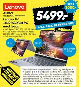 Bilka Lenovo 14 16:10 YUXGA PC (med touch) tilbud