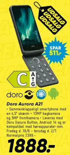 Bilka Doro Aurora A21 tilbud