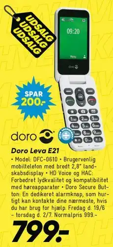 Bilka Doro Leva E21 tilbud