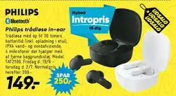 Bilka Philips trådløse in-ear høretelefoner tilbud