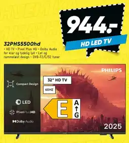 Bilka 32 HD LED TV (Philips) tilbud